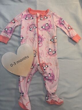 The Children's Place - Pink Footies with Playful Penguins